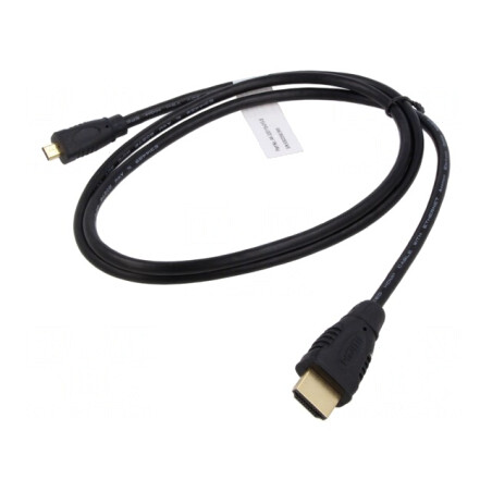 Cablu HDMI 1.4 Micro HDMI 1m Negru | Electronic-mag.ro | Componente Electronice