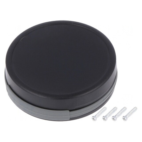 Carcasă universală neagră 13mm 47mm SUI-TEK | Electronic-mag.ro | Componente Electronice