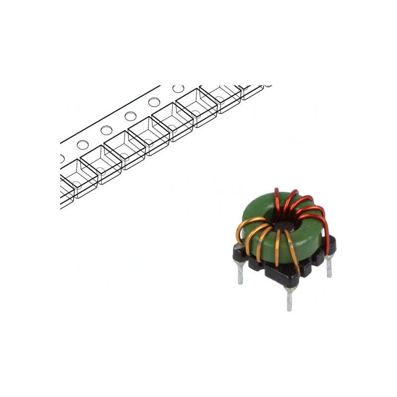 Inductor THT 55uH 11.7x11.7x8.8mm | Electronic-mag.ro | Componente Electronice