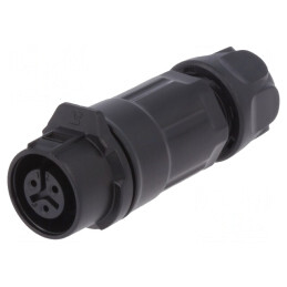 Mufă Circulară 3-PIN Aurită 12mm 5A | Electronic-mag.ro | Componente Electronice