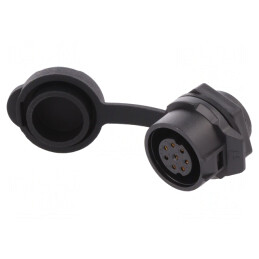 Conector circular soclu 16mm 8 pini aurit 5A mamă | Electronic-mag.ro | Componente Electronice