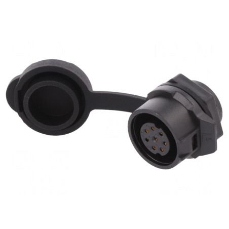 Conector circular soclu 16mm 8 pini aurit 5A mamă | Electronic-mag.ro | Componente Electronice