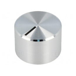 Buton rotativ aluminiu/plastic Ø 6mm | Electronic-mag.ro | Componente Electronice