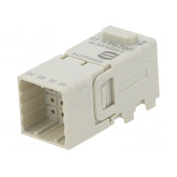Conector HDC Han-Modular Domino 16-Pin 1 Modul | Electronic-mag.ro | Componente Electronice