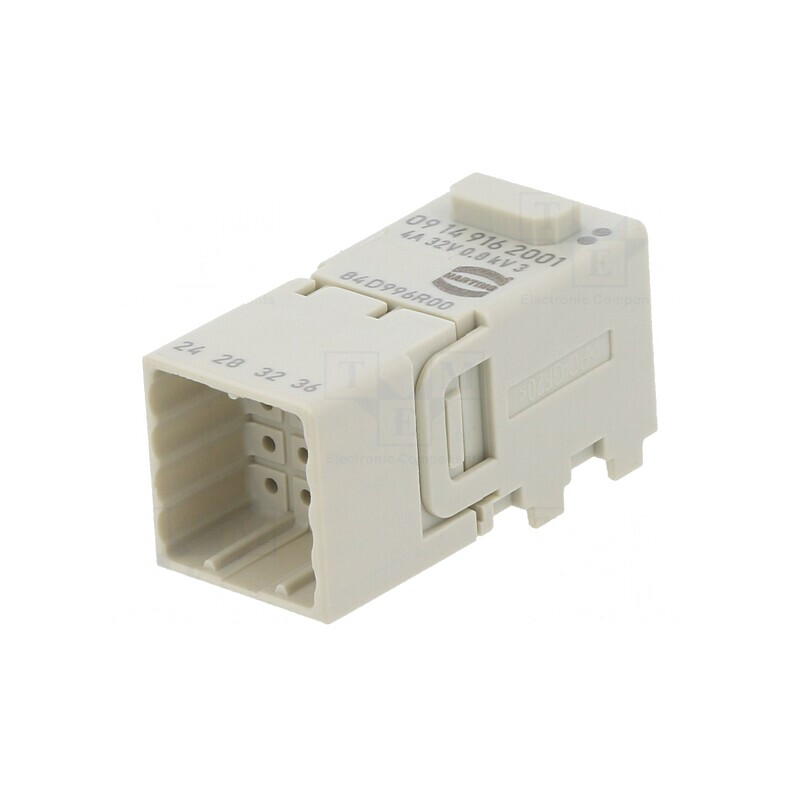 Conector HDC Han-Modular Domino 16-Pin 1 Modul | Electronic-mag.ro | Componente Electronice
