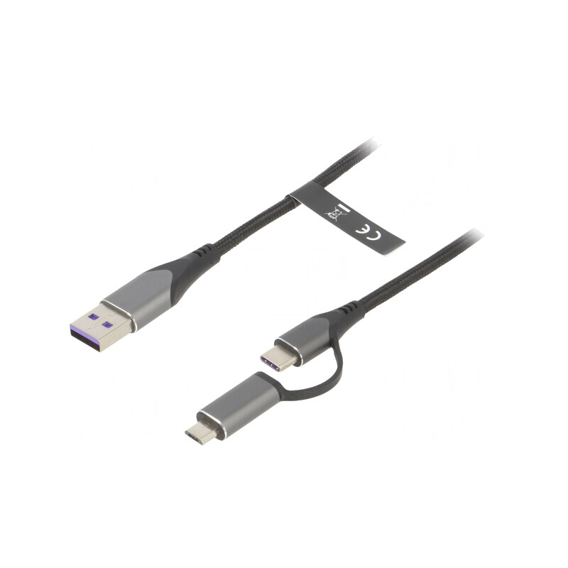 Cablu USB 2.0 0,5m USB A la Micro B și USB C | Electronic-mag.ro | Componente Electronice Cablu USB 2.0 0,5m USB A la Micro B și USB C | Electronic-mag.ro | Componente Electronice