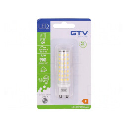 Lampă LED alb neutru 9.5W 4000K 900lm G9