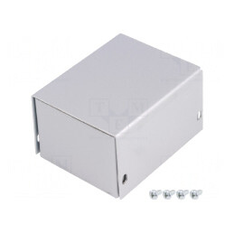 Carcasă universală aluminiu gri 57x72x43mm | Electronic-mag.ro | Componente Electronice