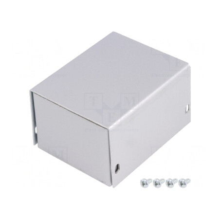 Carcasă universală aluminiu gri 57x72x43mm | Electronic-mag.ro | Componente Electronice