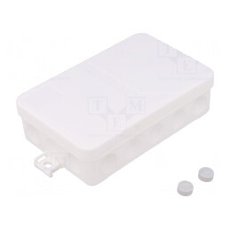 Cutie de Conexiuni IP55 85x130x37mm Albă | Electronic-mag.ro | Componente Electronice