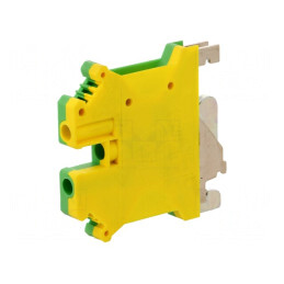 Conector de Îmbinare Șine 0,2-6mm² 2 Piste 2 Borne Galben-Verde | Electronic-mag.ro | Componente Electronice