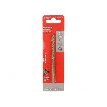 Burghiu metal 6,8mm HSS-Co oțel rapid cobalt | Electronic-mag.ro | Componente Electronice