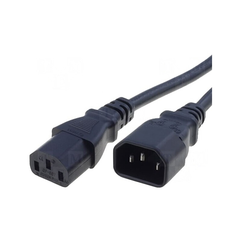 Cablu Alimentare IEC C13 la C14 2m Negru 10A 250V | Electronic-mag.ro | Componente Electronice Cablu Alimentare IEC C13 la C14 2m Negru 10A 250V | Electronic-mag.ro | Componente Electronice