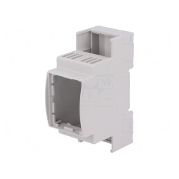 Carcasă pentru șină DIN, gri, 90.5mm x 36mm x 62mm, 2 module | Electronic-mag.ro | Componente Electronice
