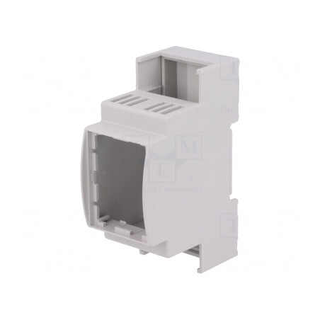 Carcasă pentru șină DIN, gri, 90.5mm x 36mm x 62mm, 2 module | Electronic-mag.ro | Componente Electronice