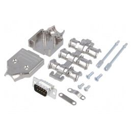D-Sub PIN 9 Mufă Tată Lipire Pe Cablu Set Complet | Electronic-mag.ro | Componente Electronice