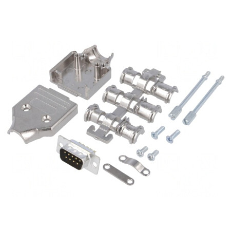 D-Sub PIN 9 Mufă Tată Lipire Pe Cablu Set Complet | Electronic-mag.ro | Componente Electronice