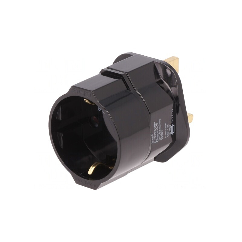 Adaptor Ștecher UK-EU cu Împământare | Electronic-mag.ro | Componente Electronice