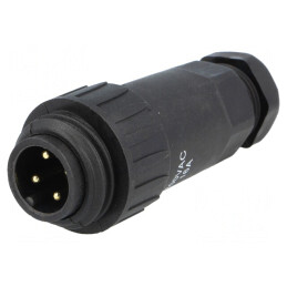Mufă WA22 tată 4 PIN IP67 16A cu terminal şurub | Electronic-mag.ro | Componente Electronice