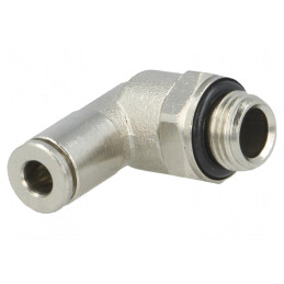Racord Push-in 90° Alamă Nichelată 0,95-16bar | Electronic-mag.ro | Componente Electronice