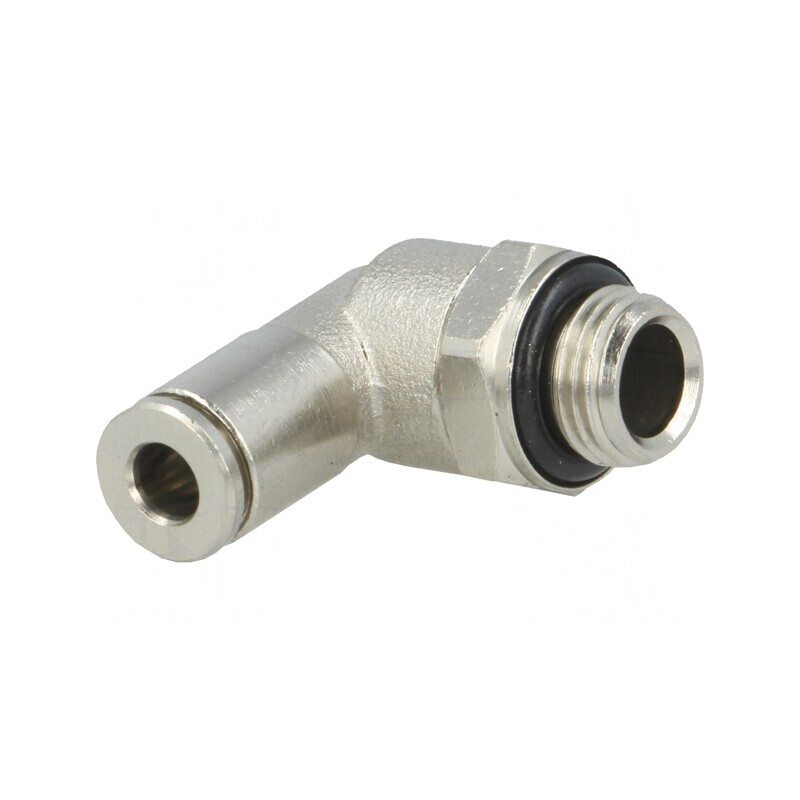 Racord Push-in 90° Alamă Nichelată 0,95-16bar | Electronic-mag.ro | Componente Electronice