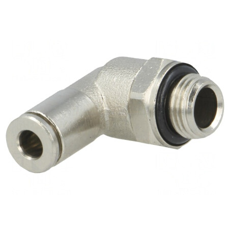 Racord Push-in 90° Alamă Nichelată 0,95-16bar | Electronic-mag.ro | Componente Electronice