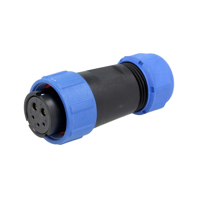 Mufă SP21 Mamă 5 PIN IP68 7-12mm 5A 30A Cablu | Electronic-mag.ro | Componente Electronice
