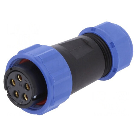Mufă SP21 Mamă 5 PIN IP68 10A 500V Terminal cu Șurub 7-12mm | Electronic-mag.ro | Componente Electronice