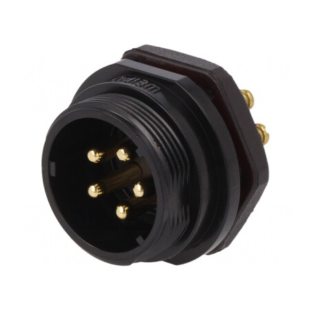 Soclu SP21 Tată 5 PIN IP68 10A 500V Terminal cu Șurub | Electronic-mag.ro | Componente Electronice