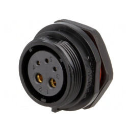 Soclu Mamă 5 PIN IP68 5A 500V Lipire | Electronic-mag.ro | Componente Electronice