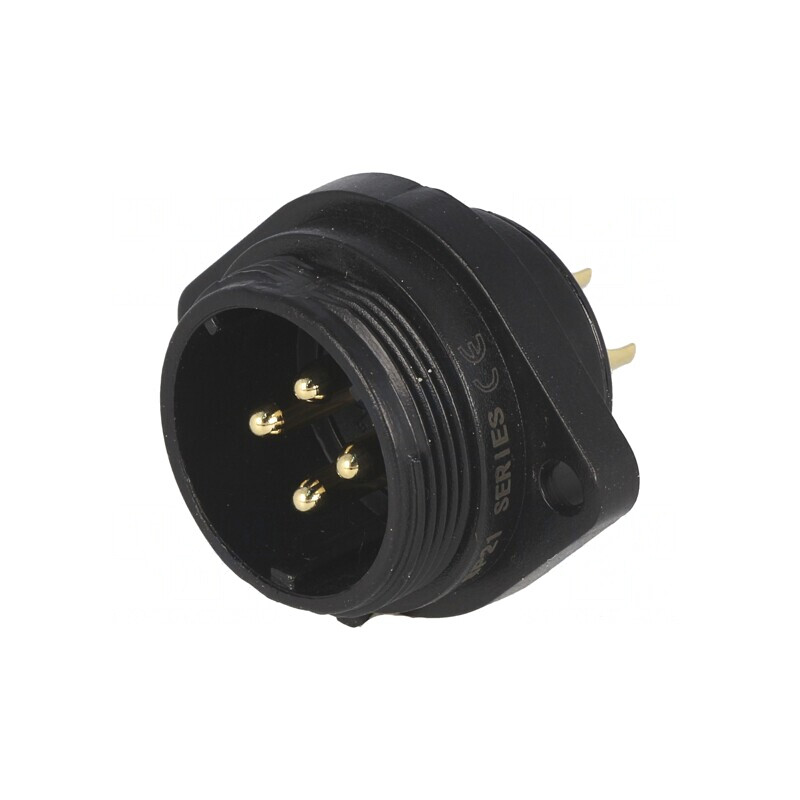 Soclu Tată SP21 4 PIN IP68 30A 500V 4mm2 | Electronic-mag.ro | Componente Electronice