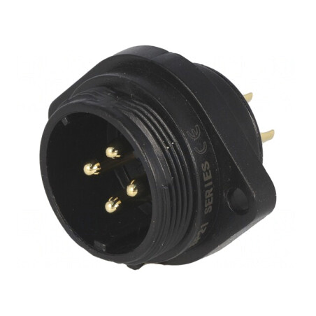 Soclu Tată SP21 4 PIN IP68 30A 500V 4mm2 | Electronic-mag.ro | Componente Electronice