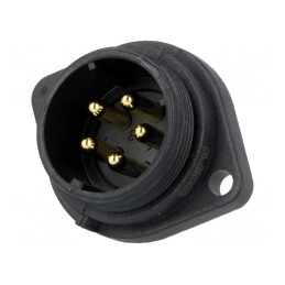 Soclu SP21 tată 5 PIN IP68 30A 500V 4mm2 | Electronic-mag.ro | Componente Electronice