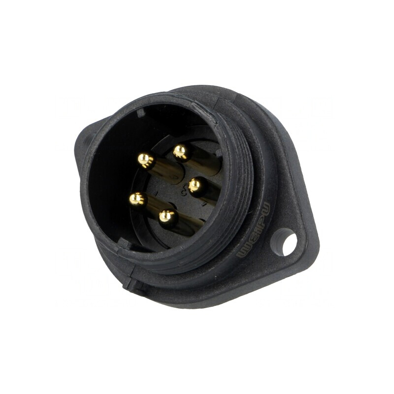 Soclu SP21 tată 5 PIN IP68 30A 500V 4mm2 | Electronic-mag.ro | Componente Electronice