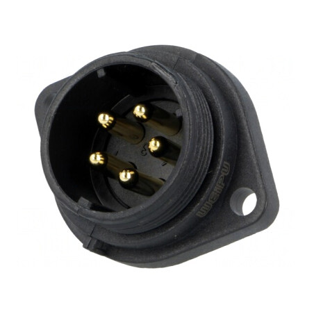 Soclu SP21 tată 5 PIN IP68 30A 500V 4mm2 | Electronic-mag.ro | Componente Electronice