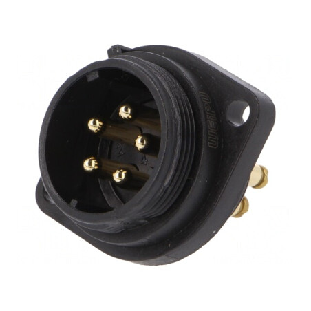 Soclu SP21 Tată 5 PIN IP68 10A 500V Terminal Șurub | Electronic-mag.ro | Componente Electronice