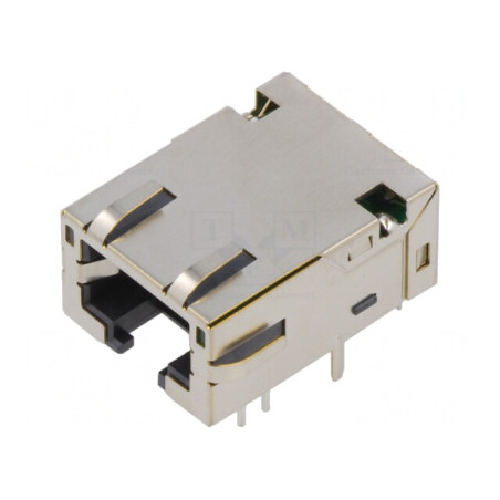 Soclu RJ45 8p8c Cat 5e Ecranat cu LED | Electronic-mag.ro | Componente Electronice