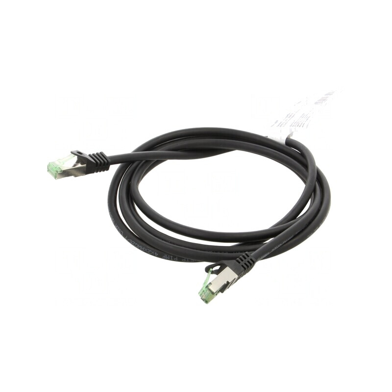 Patch Cord S/FTP Cat 8.1 Negru 2m LSZH | Electronic-mag.ro | Componente Electronice