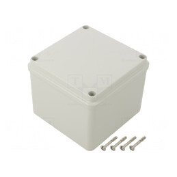 Carcasă Universală Gri IP56 108x108x88mm SCABOX | Electronic-mag.ro | Componente Electronice