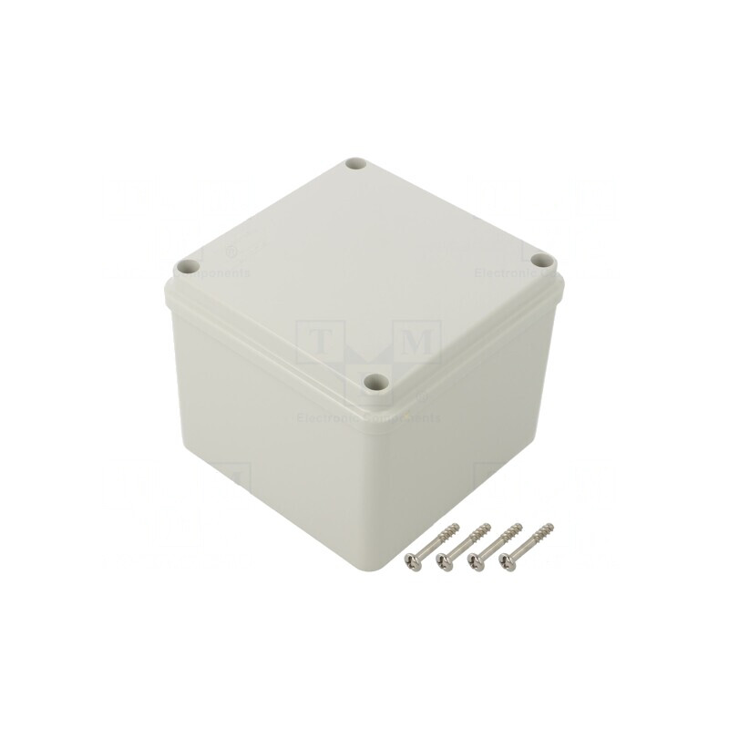 Carcasă Universală Gri IP56 108x108x88mm SCABOX | Electronic-mag.ro | Componente Electronice