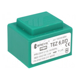 Transformator încapsulat 6V 1A 230VAC 6VA PCB | Electronic-mag.ro | Componente Electronice