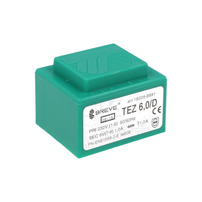 Transformator încapsulat 6V 1A 230VAC 6VA PCB | Electronic-mag.ro | Componente Electronice