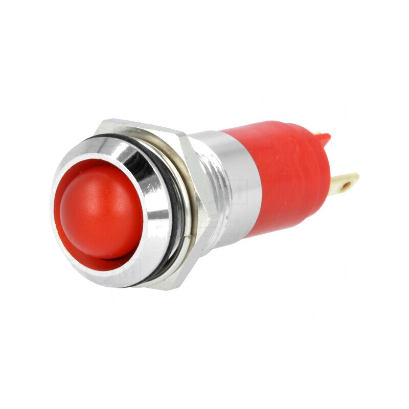 Lampă de control LED roșie 24-28V Ø14.2mm | Electronic-mag.ro | Componente Electronice