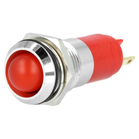 Lampă de control LED roșie 24-28V Ø14.2mm | Electronic-mag.ro | Componente Electronice
