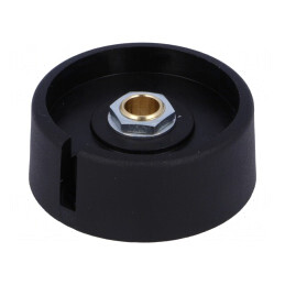 Buton rotativ negru cu indicator poliamidă Ø6mm 40x16mm | Electronic-mag.ro | Componente Electronice