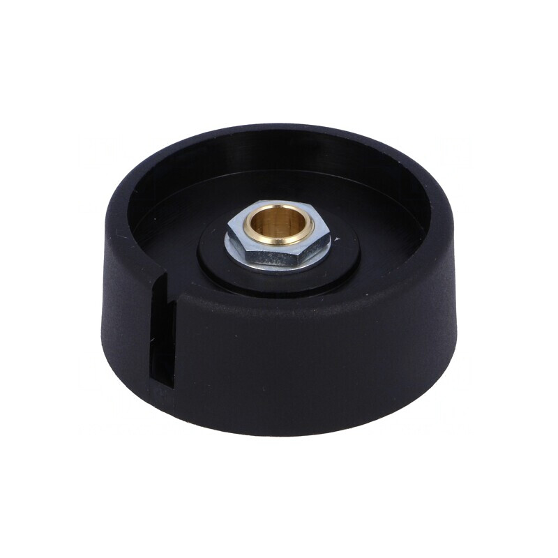 Buton rotativ negru cu indicator poliamidă Ø6mm 40x16mm | Electronic-mag.ro | Componente Electronice