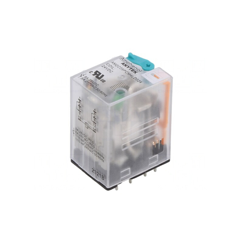 Releu Electromagnetic Industrial DPDT 24VDC 5A | Electronic-mag.ro | Componente Electronice