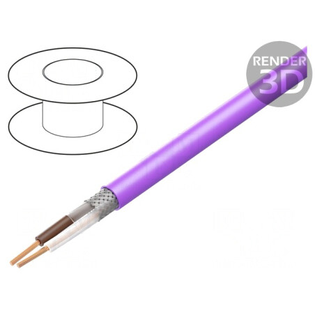 Cablu CAN bus 1x2x0,75mm2 PVC Violet 300V | Electronic-mag.ro | Componente Electronice