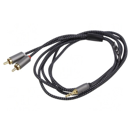 Cablu Audio Jack 3.5mm 3-Pin la 3.5mm 3-Pin Unghiular | Electronic-mag.ro | Componente Electronice