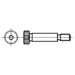Şurub de păsuire; oţel; M4; 0,7; Lung.filet: 8mm; imbus; HEX 2,5mm